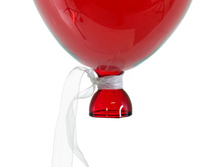 70823 Glass balloon transparent red 21cm a = max width b = base width h = height Min amount (MOQ) 12 - 14,14 ����
