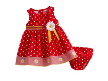 Blueberi Boulevard Polka-Dot Daisy Sundress - Baby