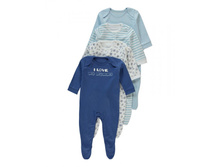 3+1 Pack Assorted Sleepsuits