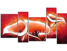 Framed-5-Panels-100-Handpainted-High-End-Red-Flower-font-b-Acrylic-b-font-font-b.jpg