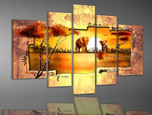 hand-painted-oil-wall-art-Warm-font-b-elephant-b-font-forest-home-decoration-abstract-Landscape.jpg