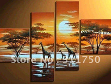 hand-painted-wall-art-The-giraffe-sun-Home-Decoration-font-b-Modern-b-font-font-b.jpg