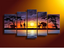 Free-Shipping-hand-painted-wall-art-African-font-b-elephants-b-font-deer-Home-Decoration-Modern.jpg