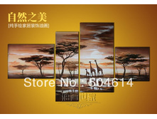 Hot-4-Pieces-Pure-Handpainted-Hills-Tree-font-b-African-b-font-Landscape-font-b-Painting.jpg