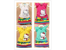 http://www.aliexpress.com/item/2013-summer-Girl-hello-kitty-casual-mini-dress-suit-kids-Print-rainbow-stripe-novelty-clothing-tshirt/768531818.html