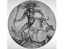 Coat of Arms with a Greyhound held by a Wild Man