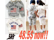 Free-shipping-5-sets-Gray-White-EAST-1978-baby-summer-clothing-sets-cotton-hooded-T-shirts.jpg