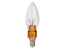 PL*ED-C37  CLEAR GOLD 3w 3000K 250 Lm E14�230/50