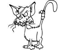 Fighting_Cat_Bw_clip_art_medium.png