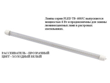 PLED T8- 600JC 8w 72led CLEAR 4000K 220-240V